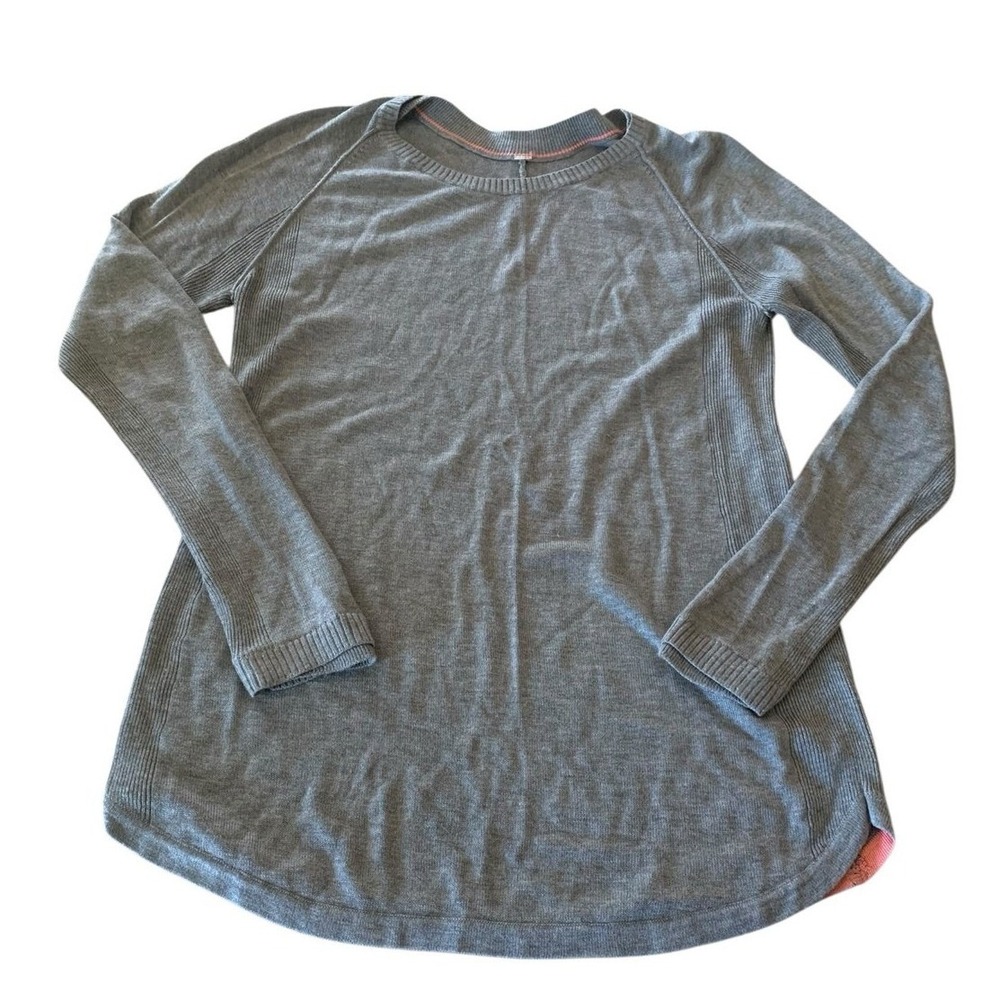 Lululemon Sit in Lotus II Merino Wool Sweater‎ Gray 6/8 Quiet Luxury Apres Ski